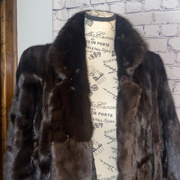 Vintage Dark Brown Fur Long Coat - Picture 2 of 16